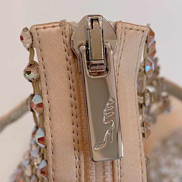 *SOLD* Rene Caovilla Galaxia Satin Crystal Sandals - Picture 8 of 17